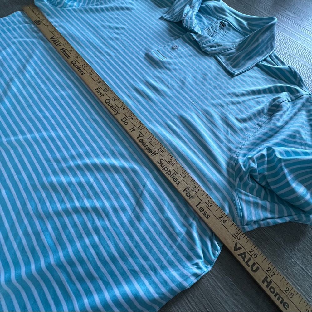 ⛳️RW-RORIE WHELAN Golf Polo Blue & White Stripes XXL ⛳️ - Picture 5 of 6